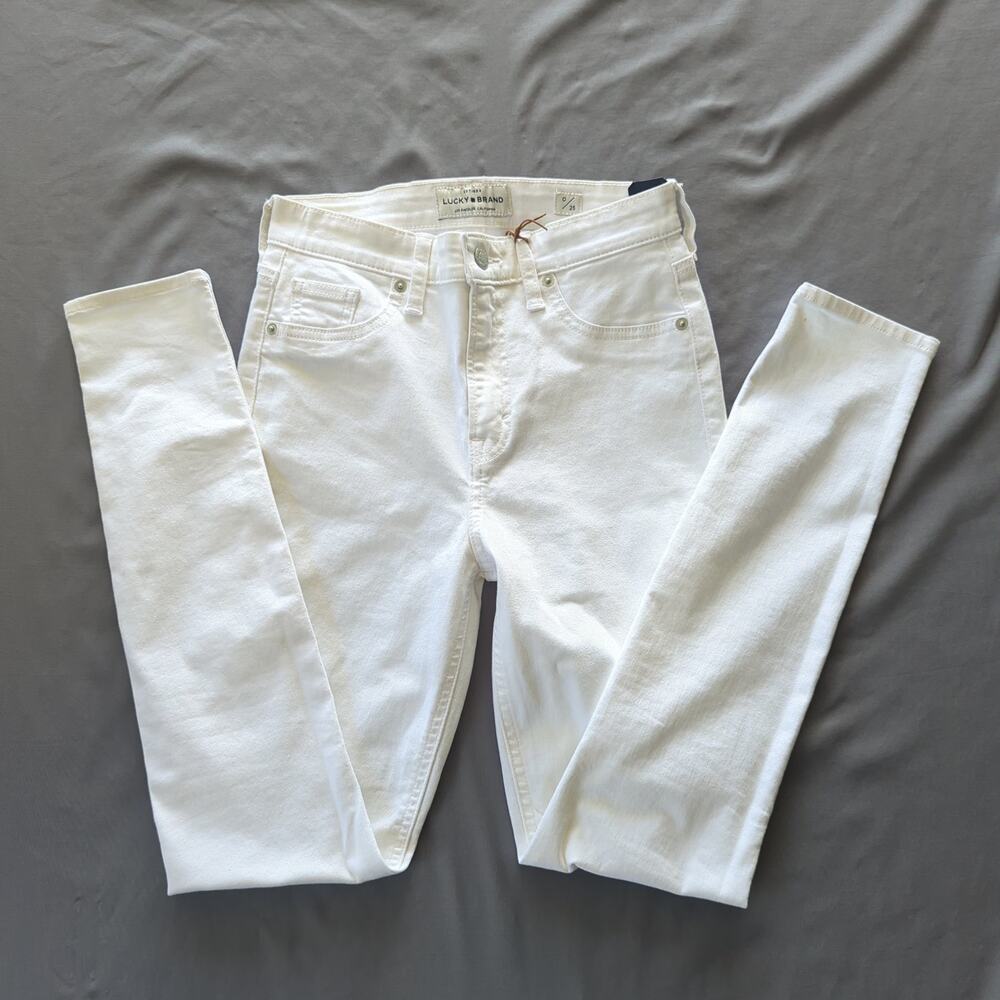 Lucky Brand Bridgette Skinny Jeans White High Rise NWT Size 25